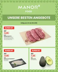 Vorschau des Merkblatts Manor aktionen vom Shop Manor gültig von 23.06.2026 bis 29.06.2026