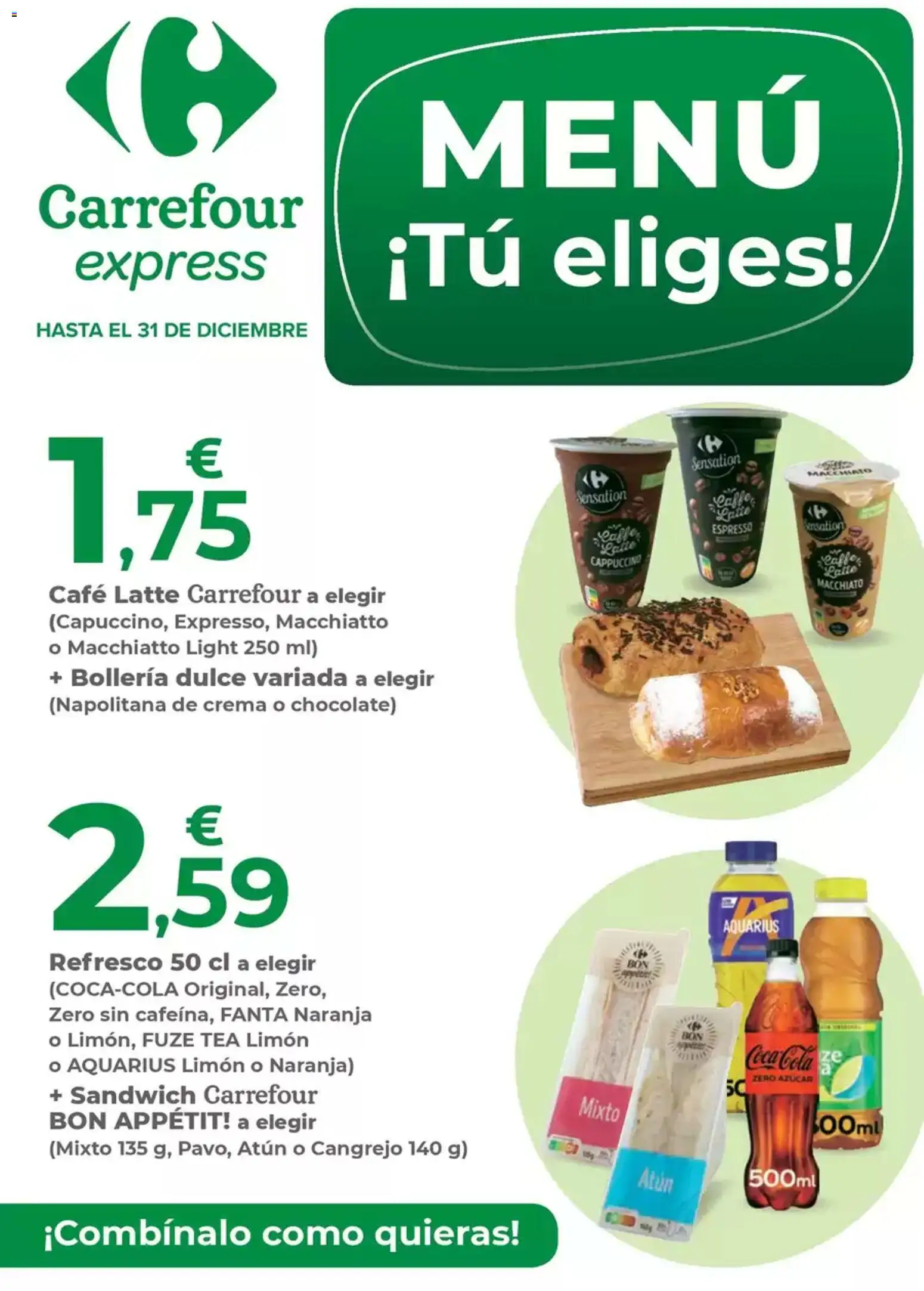 Vista previa del folleto de la tienda Carrefour Express válido desde el 17/02/2026 - Café, Chocolate, Azúcar, Atún, Limón, Crema, Fanta, Dulce