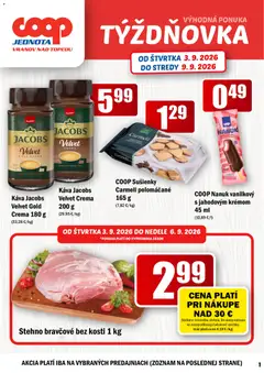 Náhľad COOP Jednota letáku platného od 03.09.2026
