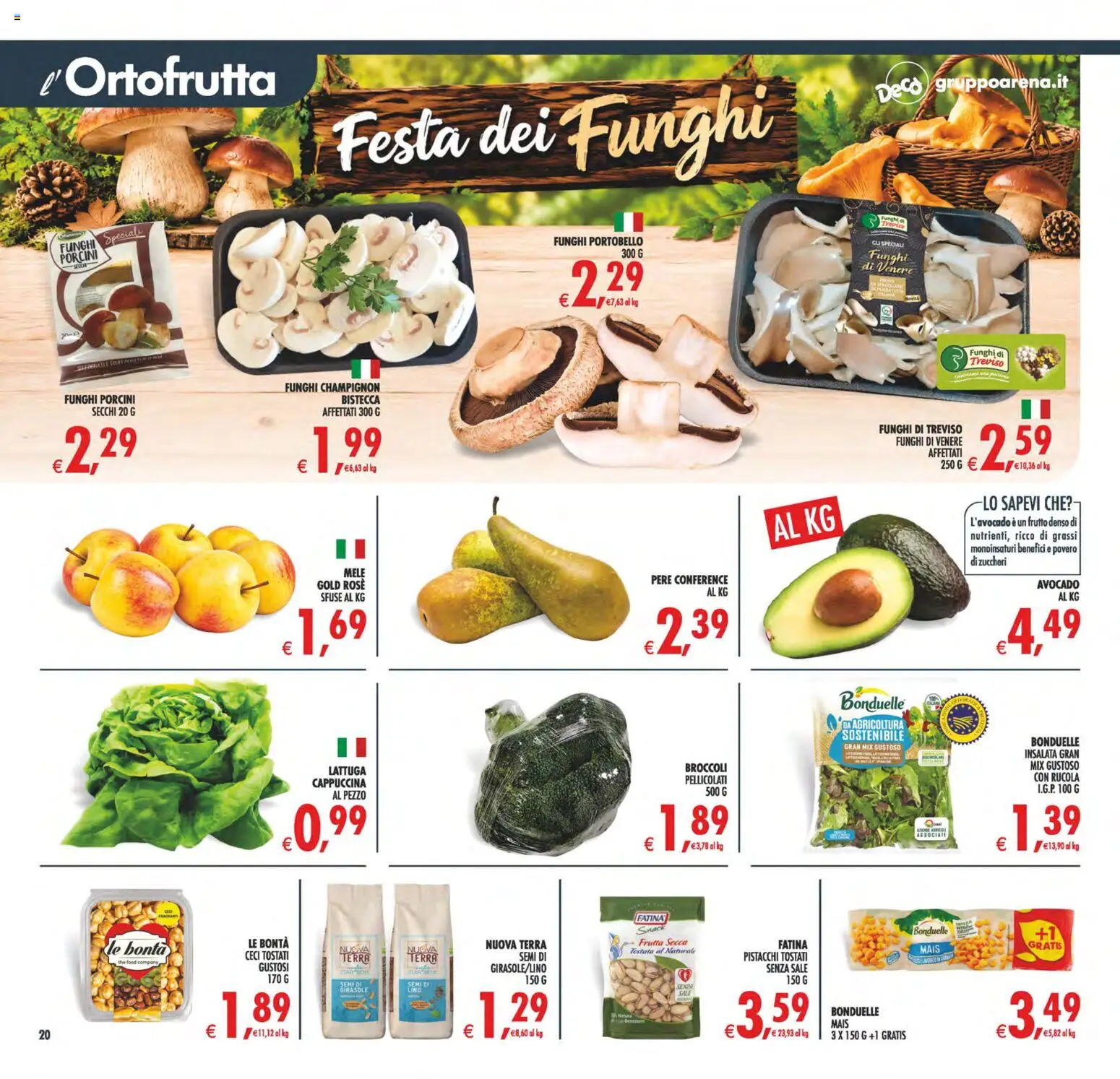 Anteprima dell'opuscolo Decò volantino Maxistore, Supermercati Lipari dal negozio Decò valido da 23/10/2026 - Avocado, Broccoli, Ceci, Mais, Bistecca, Semi di girasole, Lattuga, Mele