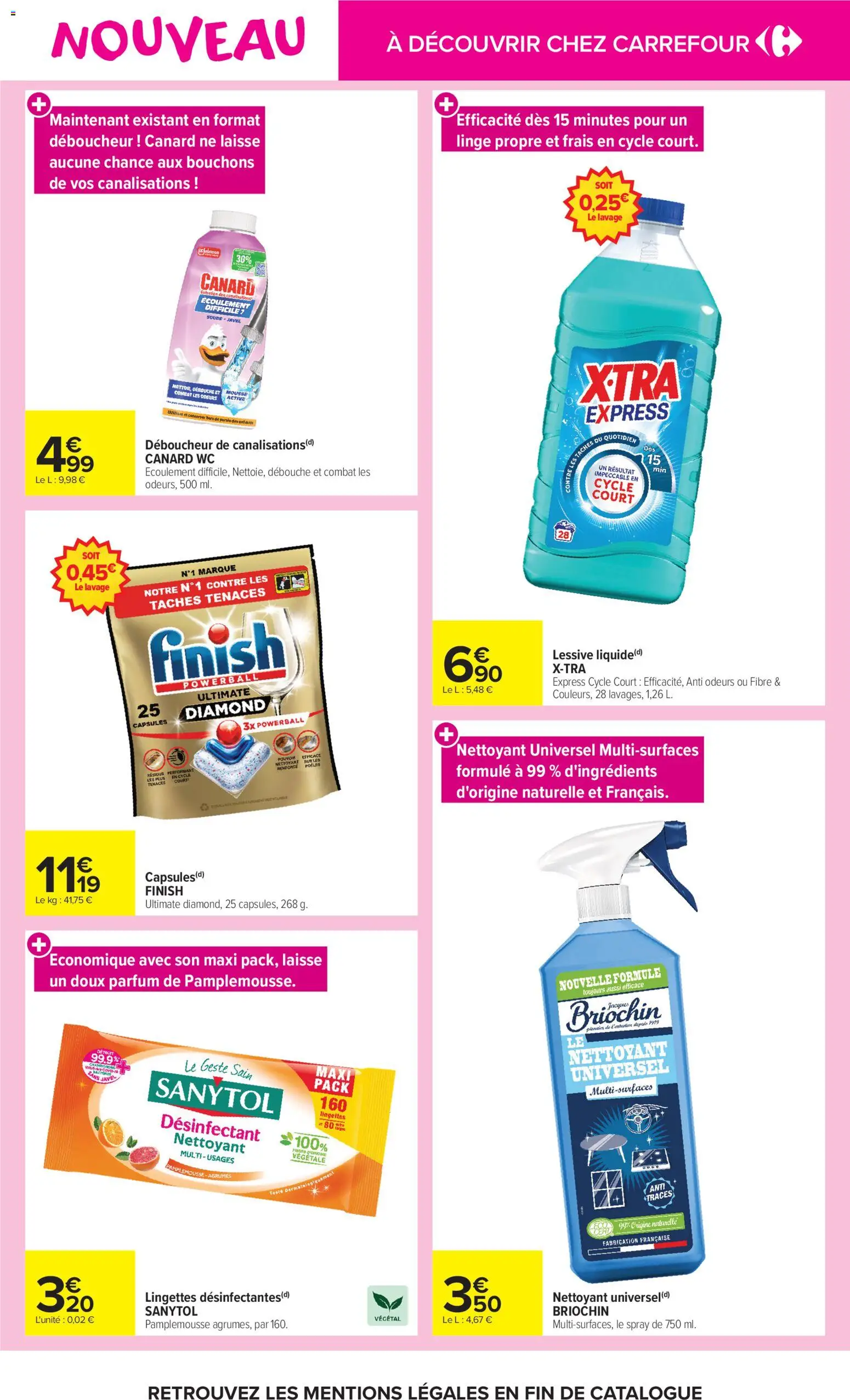 Prévisualisation de Carrefour Market Innos novembre du magasin Carrefour Market formulaire valide 03/11/2026 - Parfum, Canard, Mousse, Lessive, Agrumes, Capsules, Canard WC, Déboucheur