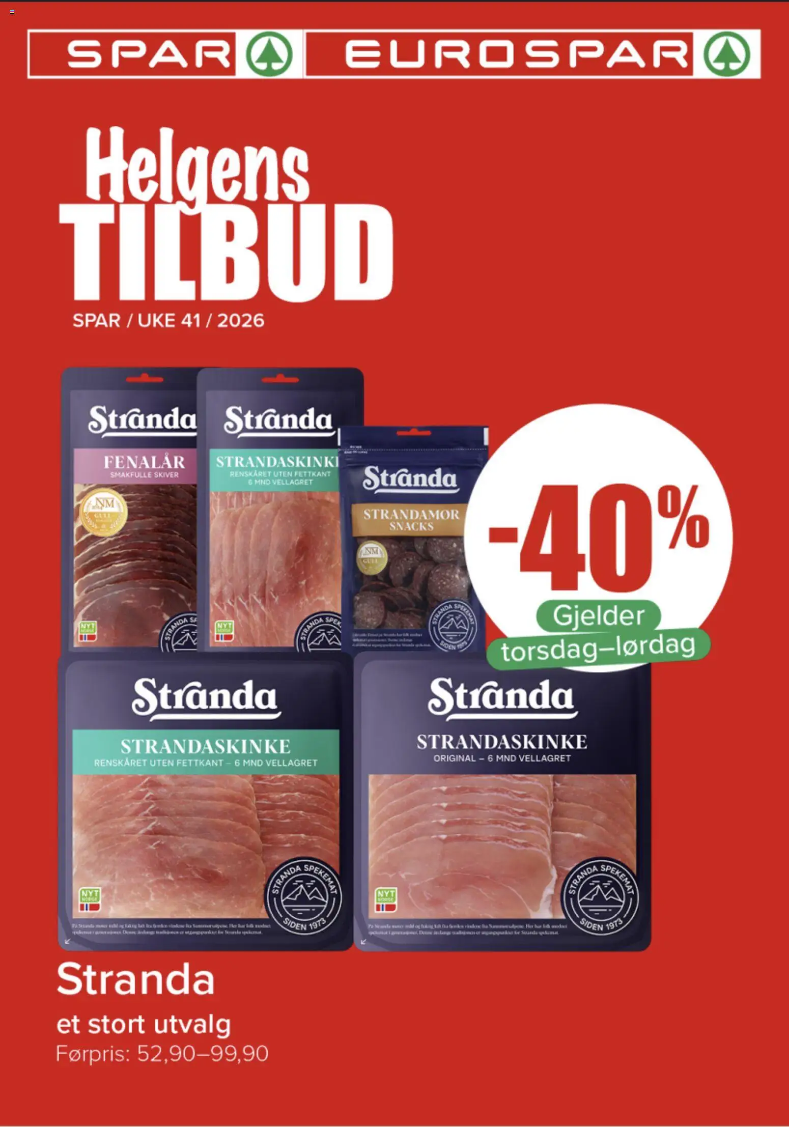 Forhåndsvis Spar kundeavis Helgens Tilbud fra butikk Spar gyldig fra 08/10/2026 - Fenalår, Snacks