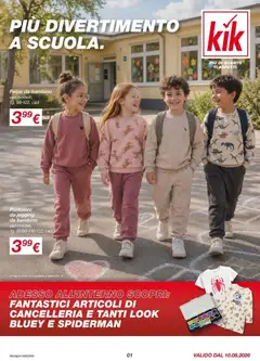 Anteprima dell'opuscolo KiK volantino Più divertimento a scuola dal negozio Decò valido da 10/08/2026