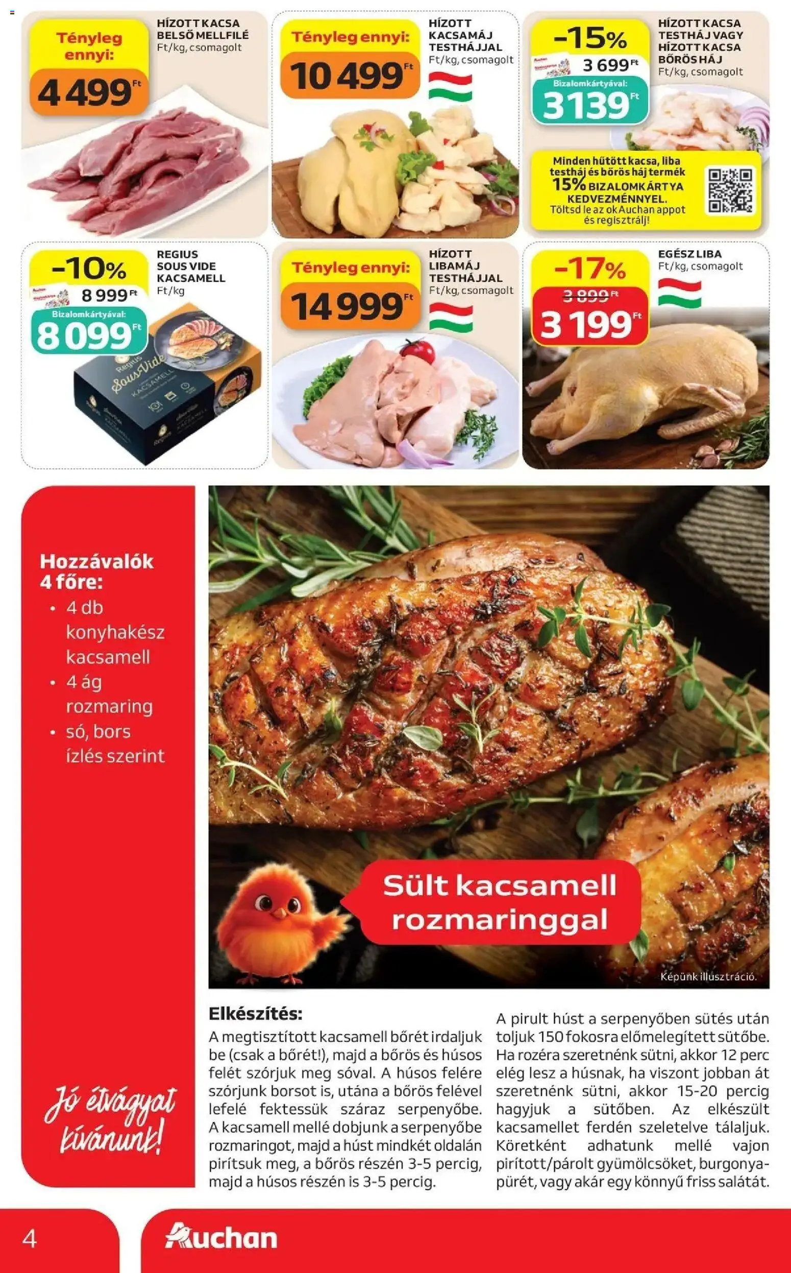Auchan - Auchan akciós újság Székesfehérvár megtekintése, amely érvényes 2026.10.29.-től - Kacsa, Liba, Burgonya, Kacsamell, Libamáj, Sült, Lé, Hozzávalók