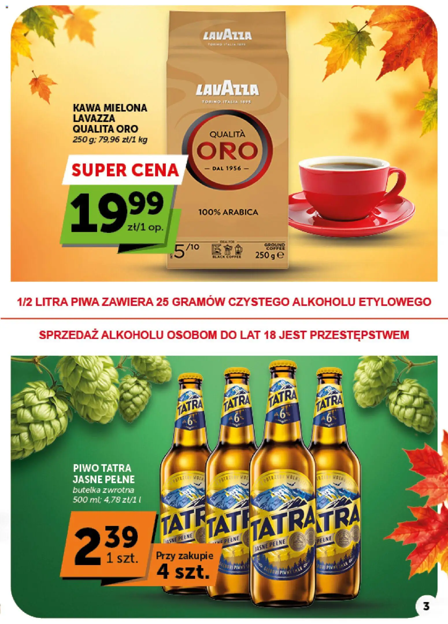 Pogląd gazetki "Groszek gazetka - Market" ze sklepu Groszek ważnej od 15.10.2026 - Kawa, Piwo, Lavazza, Kawa mielona, Lavazza Qualita Oro