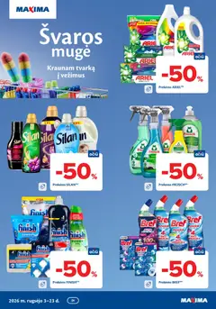 MAXIMA parduotuvės leidinio MAXIMA leidinys - Švaros mugė galiojančio nuo 2026.09.03 peržiūra