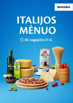 MAXIMA parduotuvės leidinio MAXIMA leidinys - Italijos mėnuo galiojančio nuo 2026.08.04 peržiūra