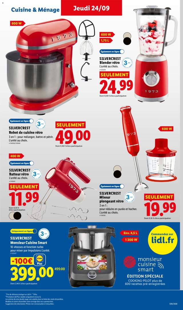 Nouveau catalogue Lidl à partir du 24/09