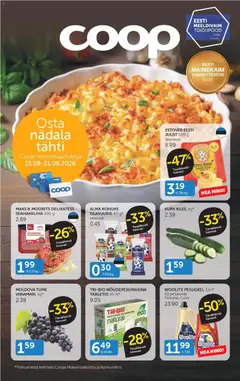 Coop kliendilehe eelvaade alates 15.09.2026