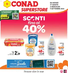 Anteprima dell'opuscolo Conad volantino Superstore Piemonte dal negozio Conad valido da 27/08/2026