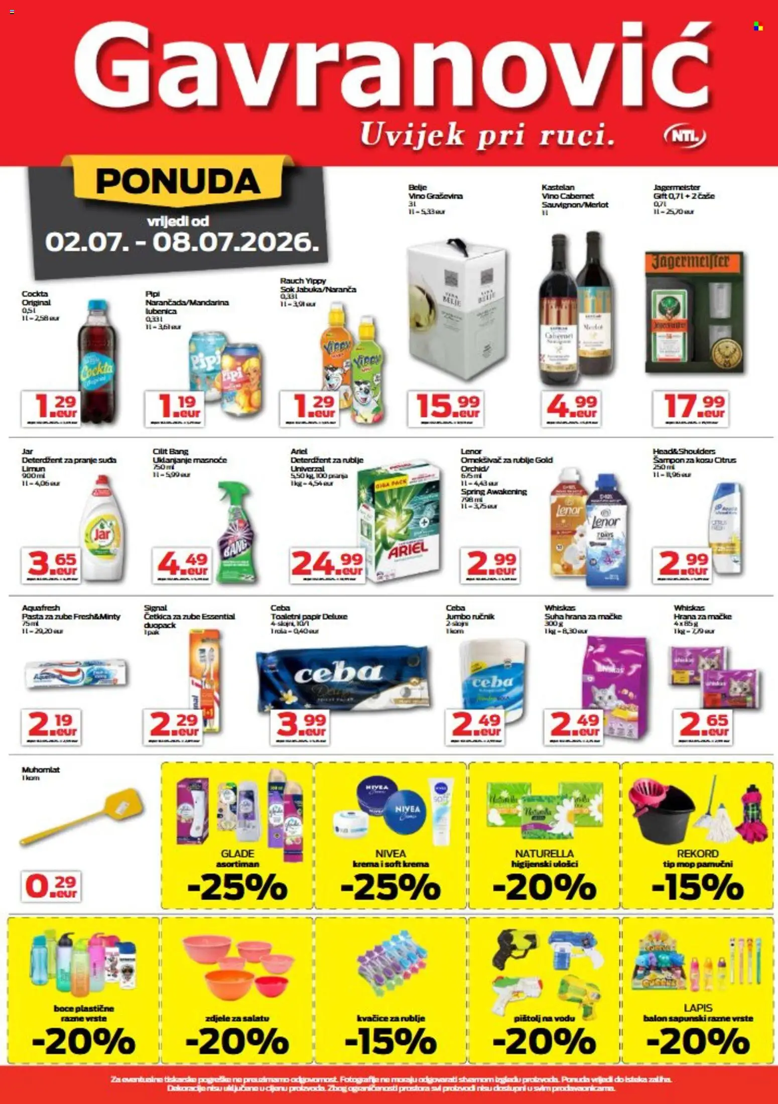 Pregled letka Gavranović Katalog trgovine Gavranović vrijedi od 02.07.2026