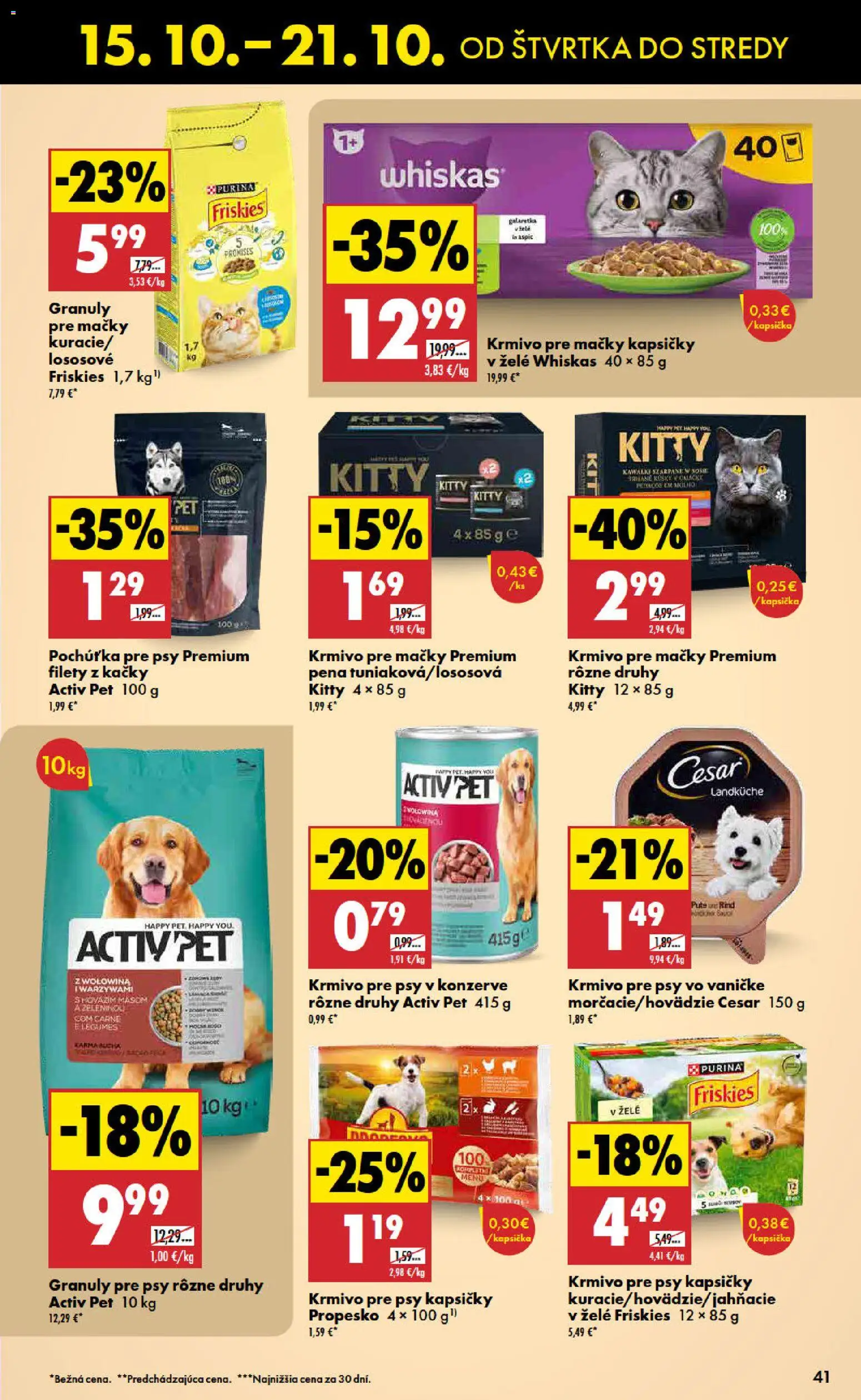 Náhľad Biedronka letáku platného od 15.10.2026 - Pena, Whiskas, Friskies, Kapsičky