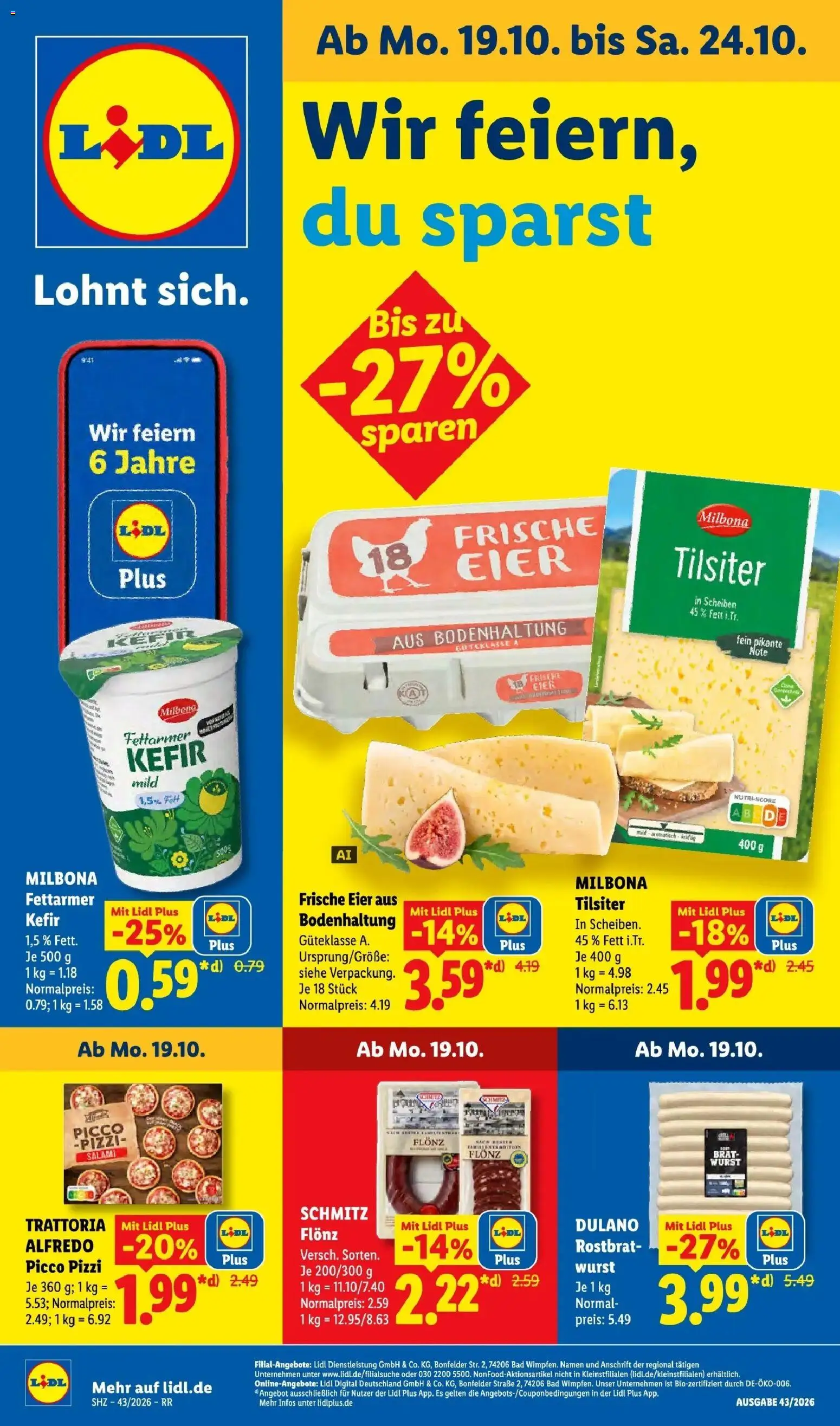 Vorschau von dem Prospekt des Geschäftes Lidl, gültig ab dem 19.10.2026