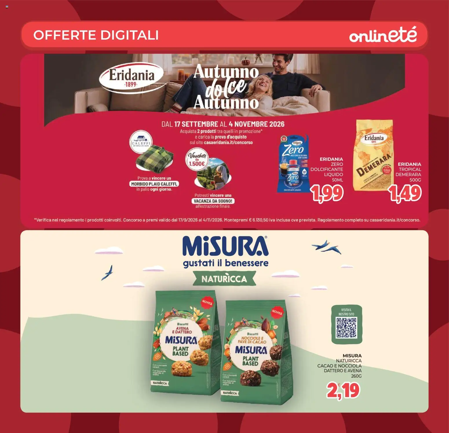 Anteprima dell'opuscolo Eté volantino Prime dal negozio Eté valido da 23/10/2026 - Biscotti, Nocciole, Plaid, Cacao, Dolcificante