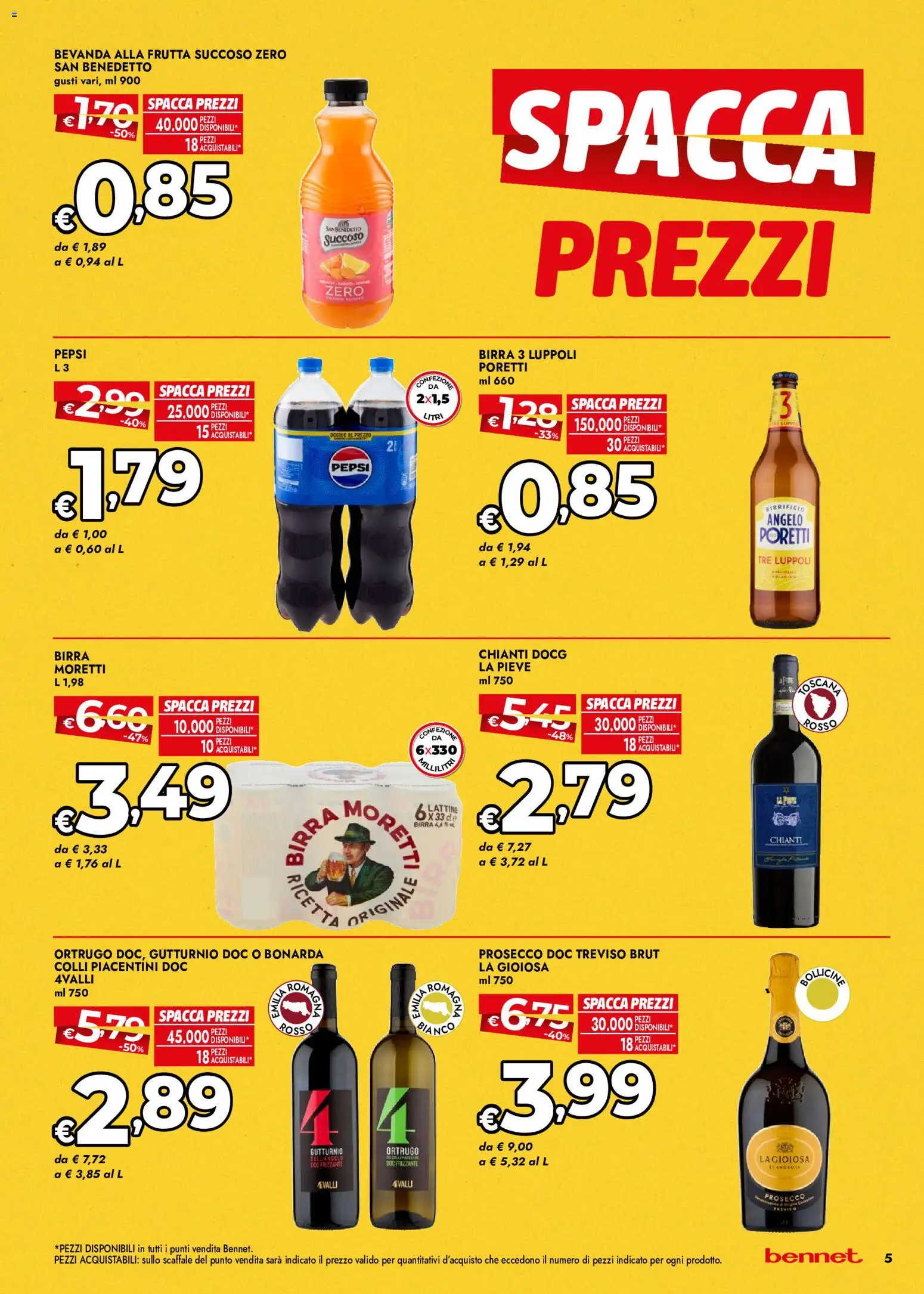 Anteprima dell'opuscolo bennet volantino dal negozio bennet valido da 22/10/2026 - Birra, Prosecco, Frutta, Scaffale, Pepsi