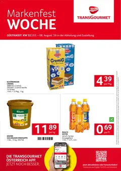 Vorschau der Angebote: Transgourmet Transgourmet Markenfest Woche gültig ab 03.08.2026