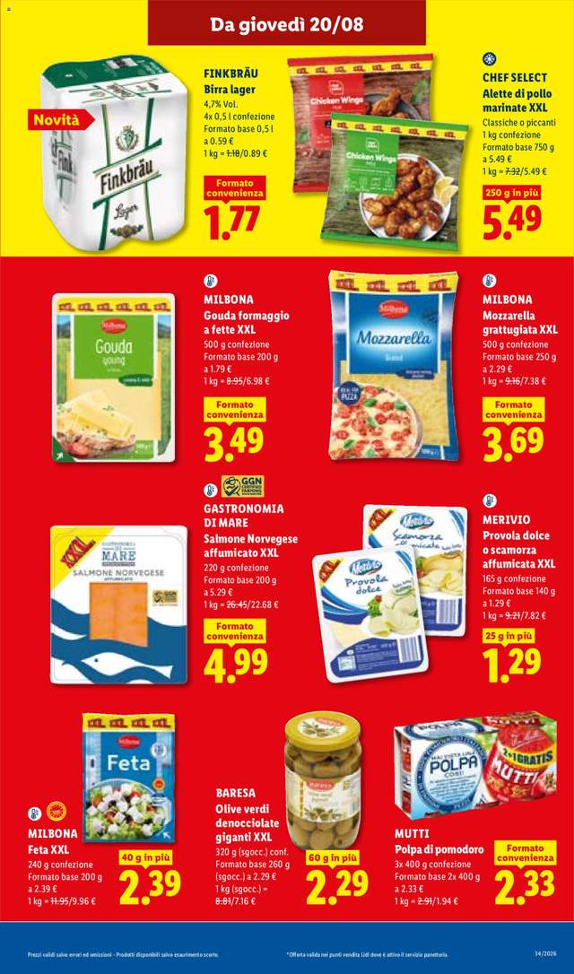 Nuovo volantino Lidl dal 20/08