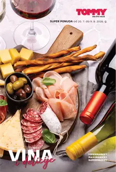 Pregled letka Tommy Super ponuda vina i delicija trgovine Tommy vrijedi od 20.07.2026