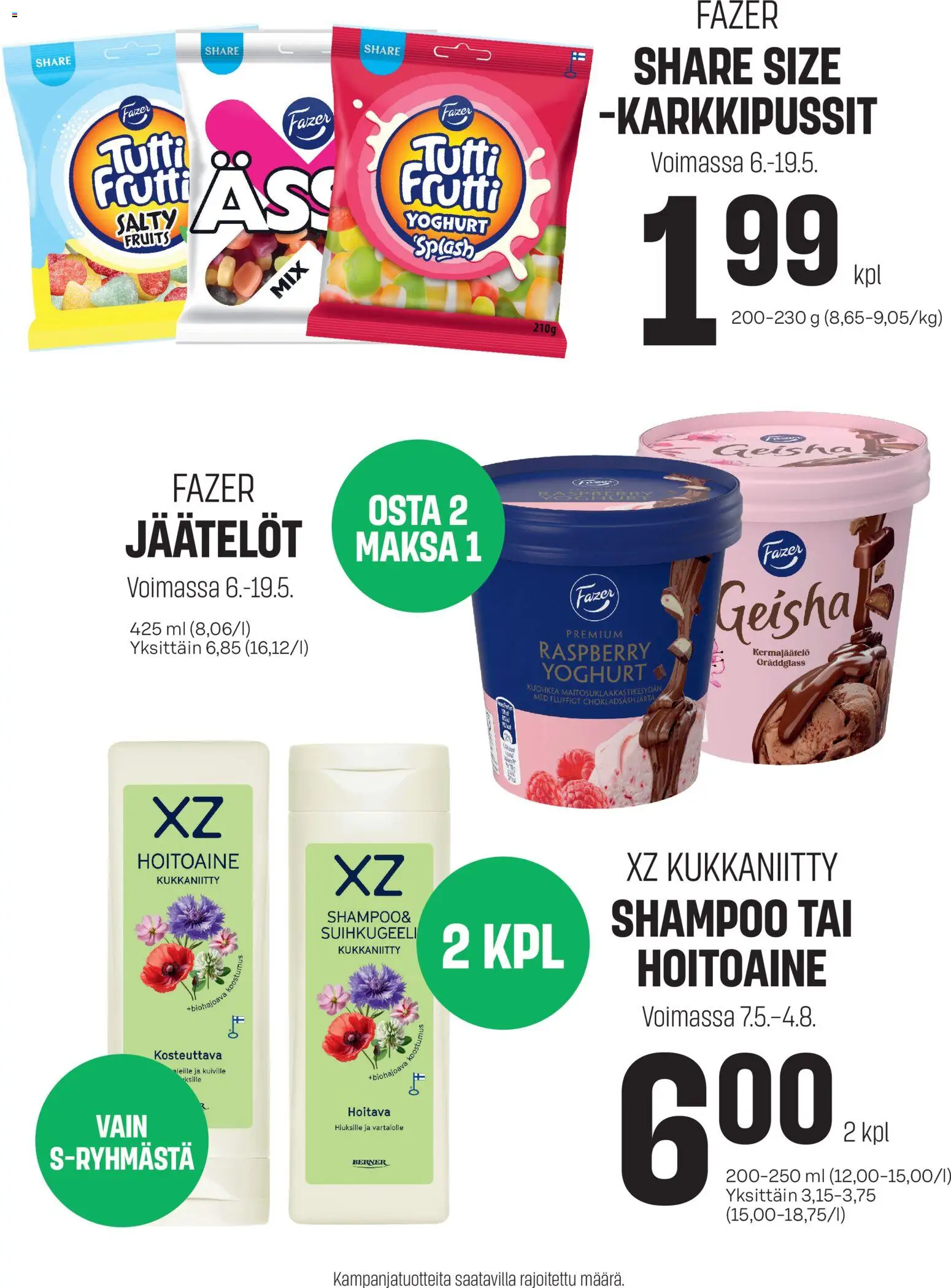 Kaupan Sale Sale tarjoukset ilmoitukset esikatselu, voimassa 06/05/2026