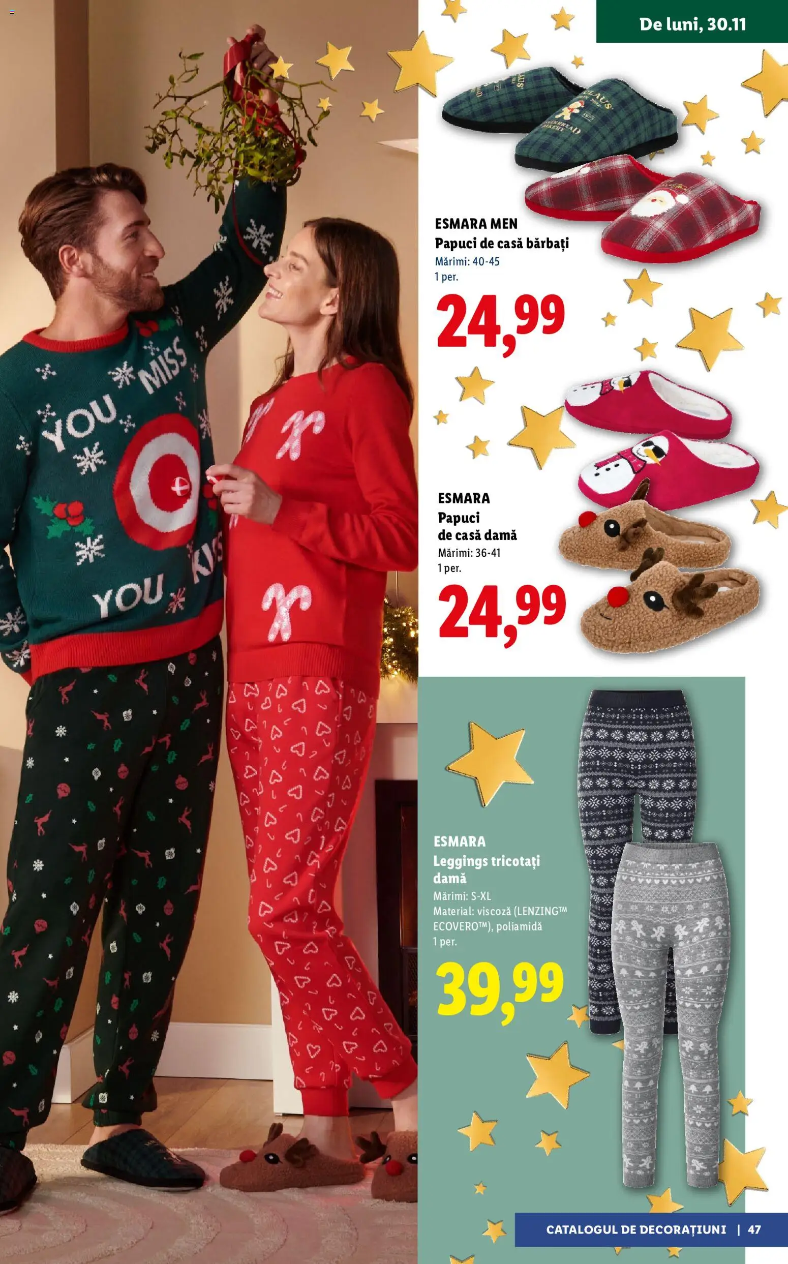 Previzualizarea de cataloage: Lidl Lidl Catalog Decorațiuni valabil de la 05.11.2026 - Sport, Papuci, Papuci de casă