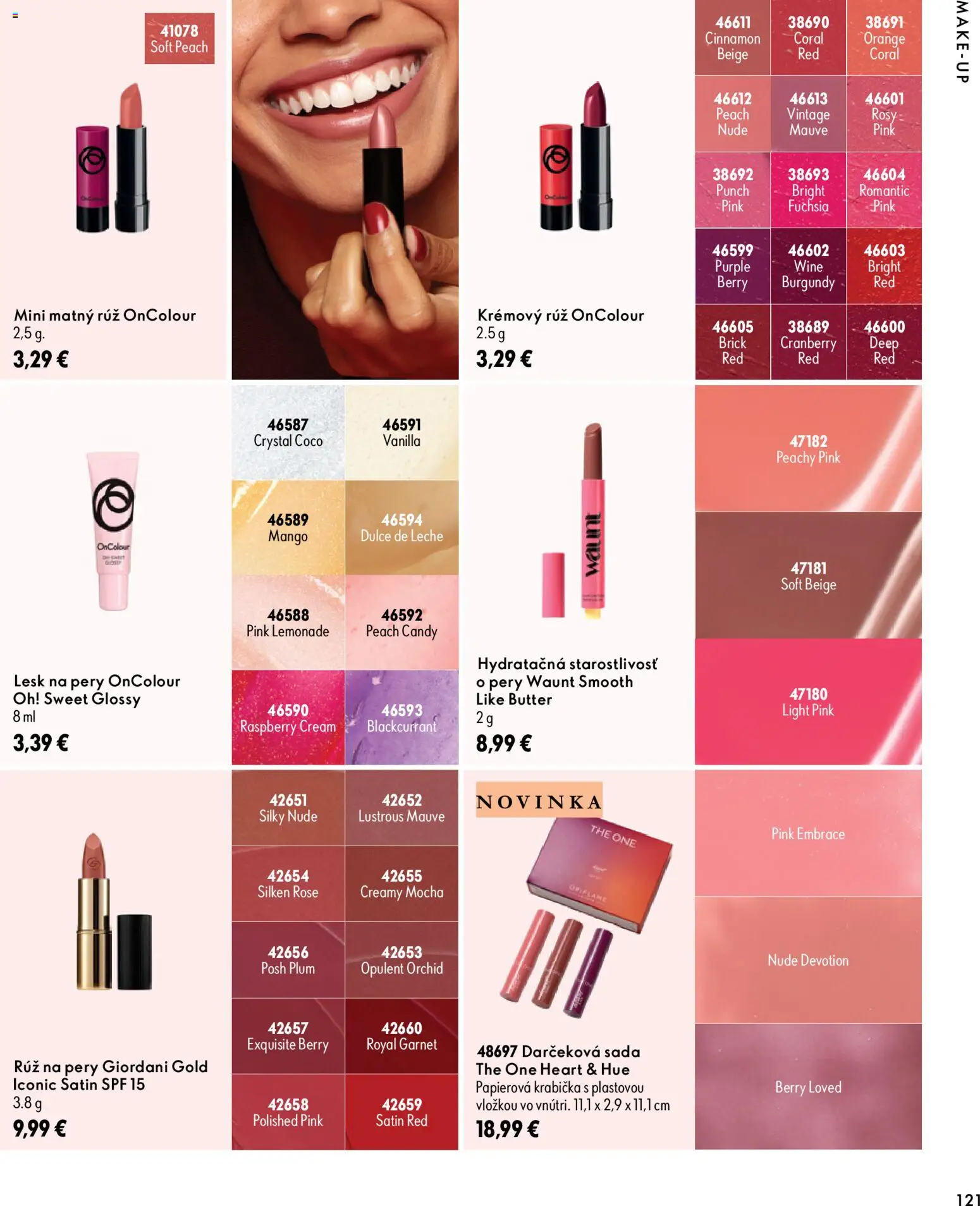 Náhľad Oriflame letáku platného od 30.09.2026 - Mango, Lesk na pery, Mocha, Rúž na pery