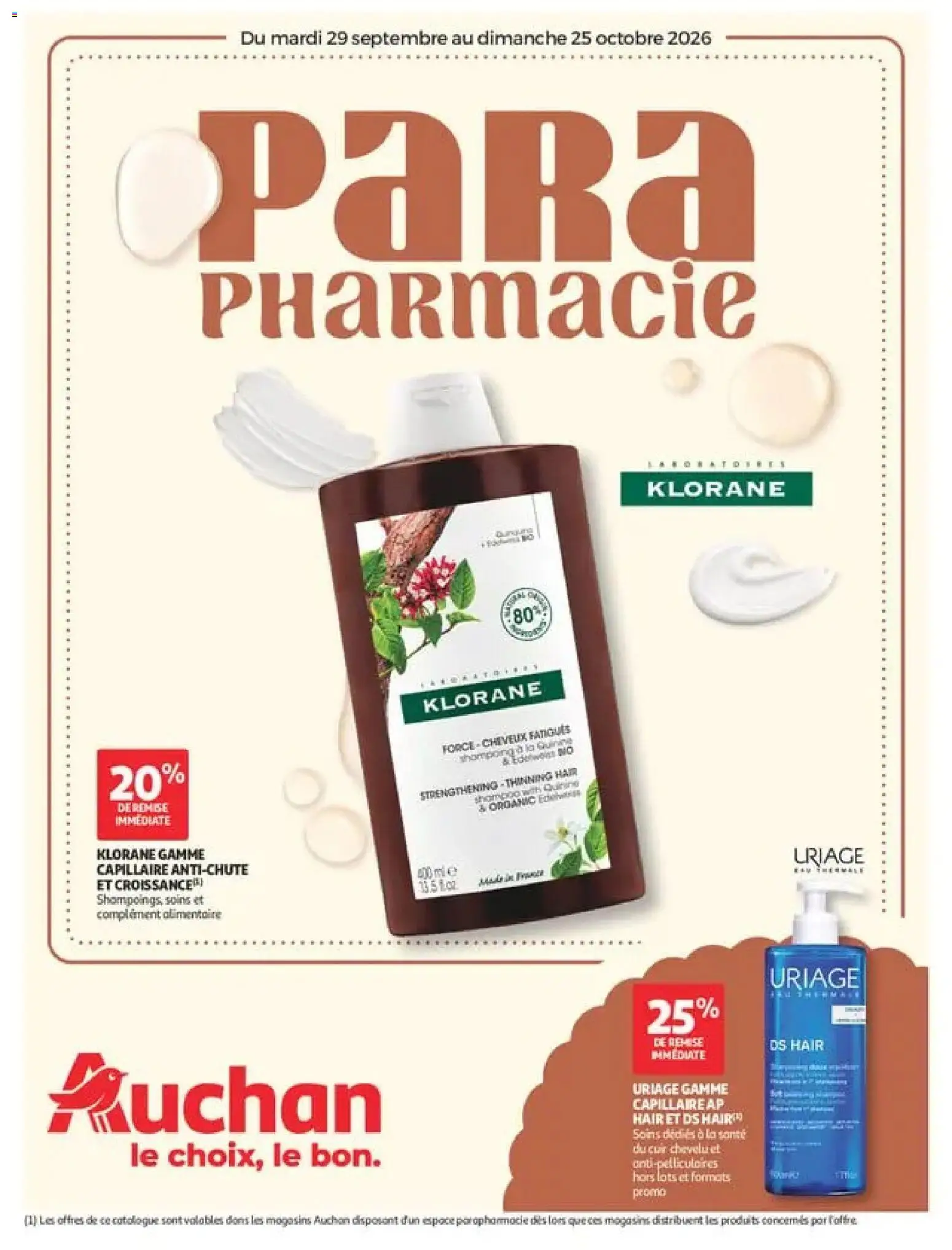 Prévisualisation de Auchan Parapharmacie, beauté du magasin Auchan formulaire valide 29/09/2026