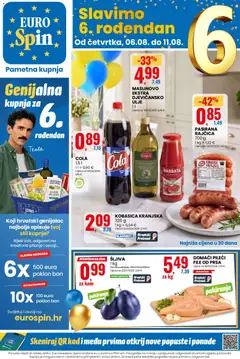 Pregled letka Eurospin Katalog trgovine Eurospin vrijedi od 06.08.2026