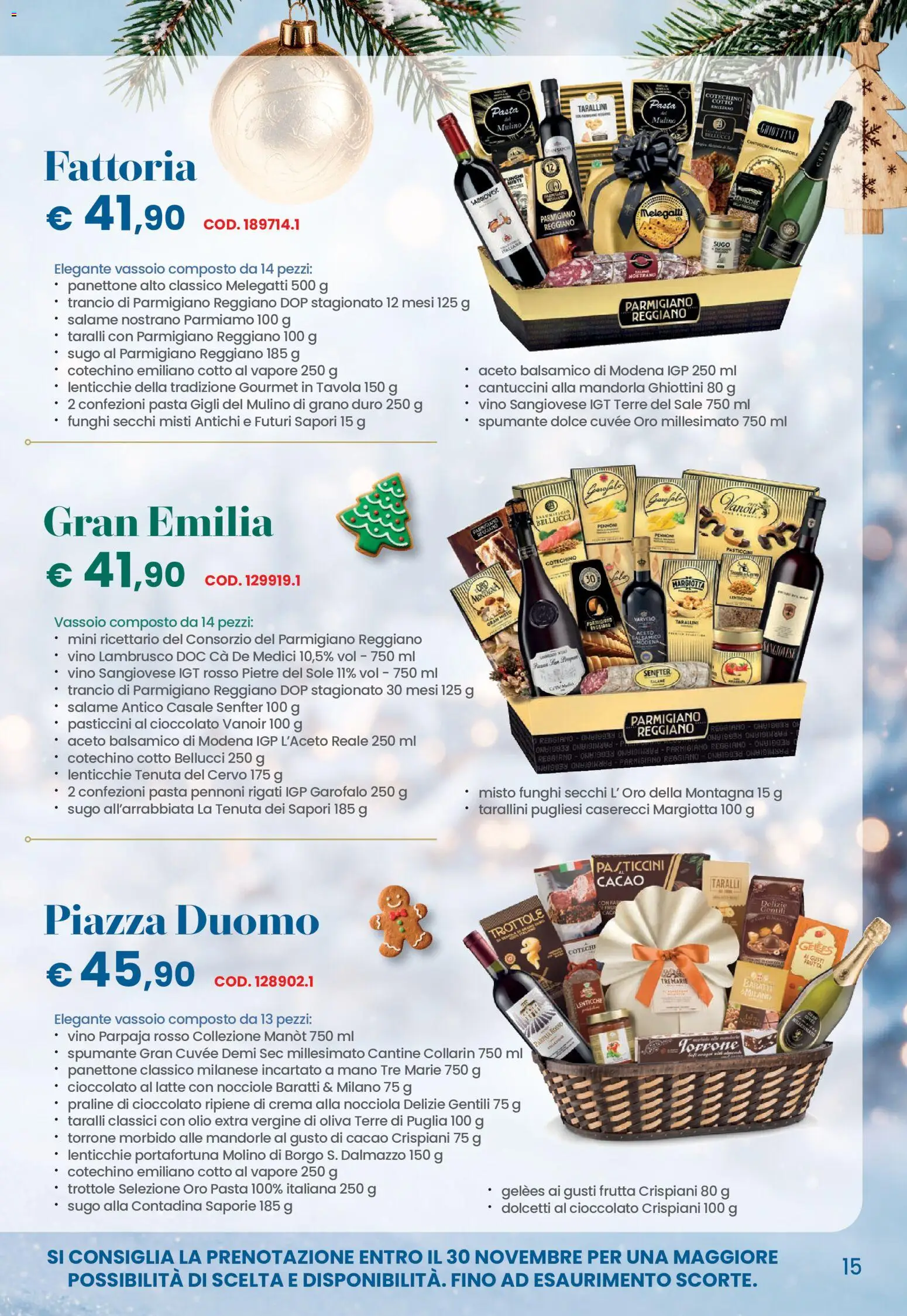Anteprima dell'opuscolo Conad volantino Natale Lombardia dal negozio Conad valido da 26/10/2026 - Panettone, Parmigiano reggiano, Sale, Mandorle, Cotechino, Taralli, Cacao, Funghi secchi