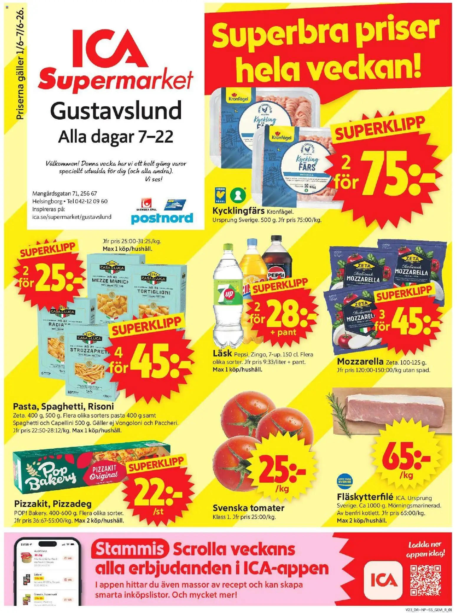 Förhandsgranska reklamblad Helsingborg från butik ICA Supermarket gäller från 01/06/2026