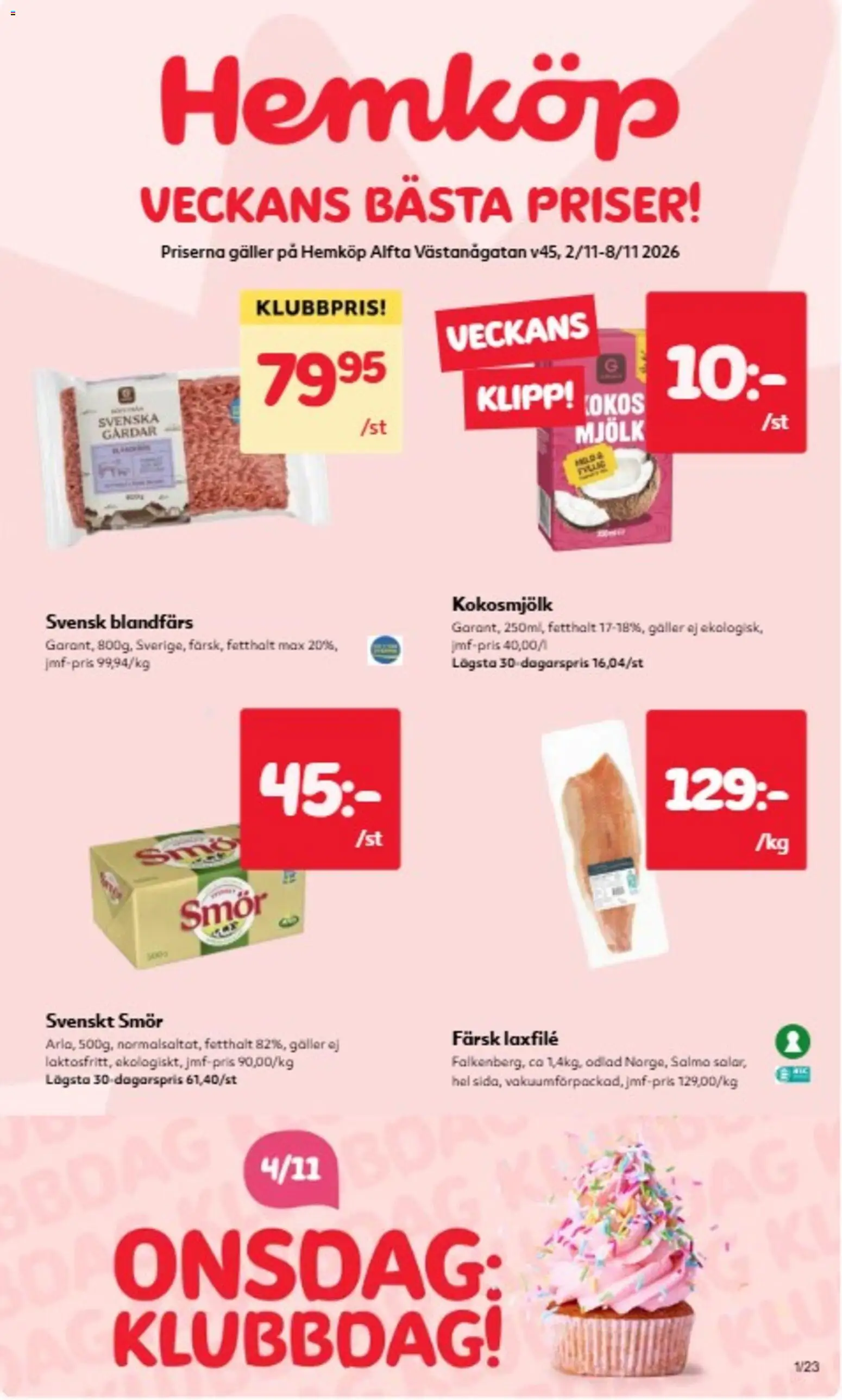 Förhandsgranska reklamblad Hemköp erbjudanden från butik Hemköp gäller från 02/11/2026