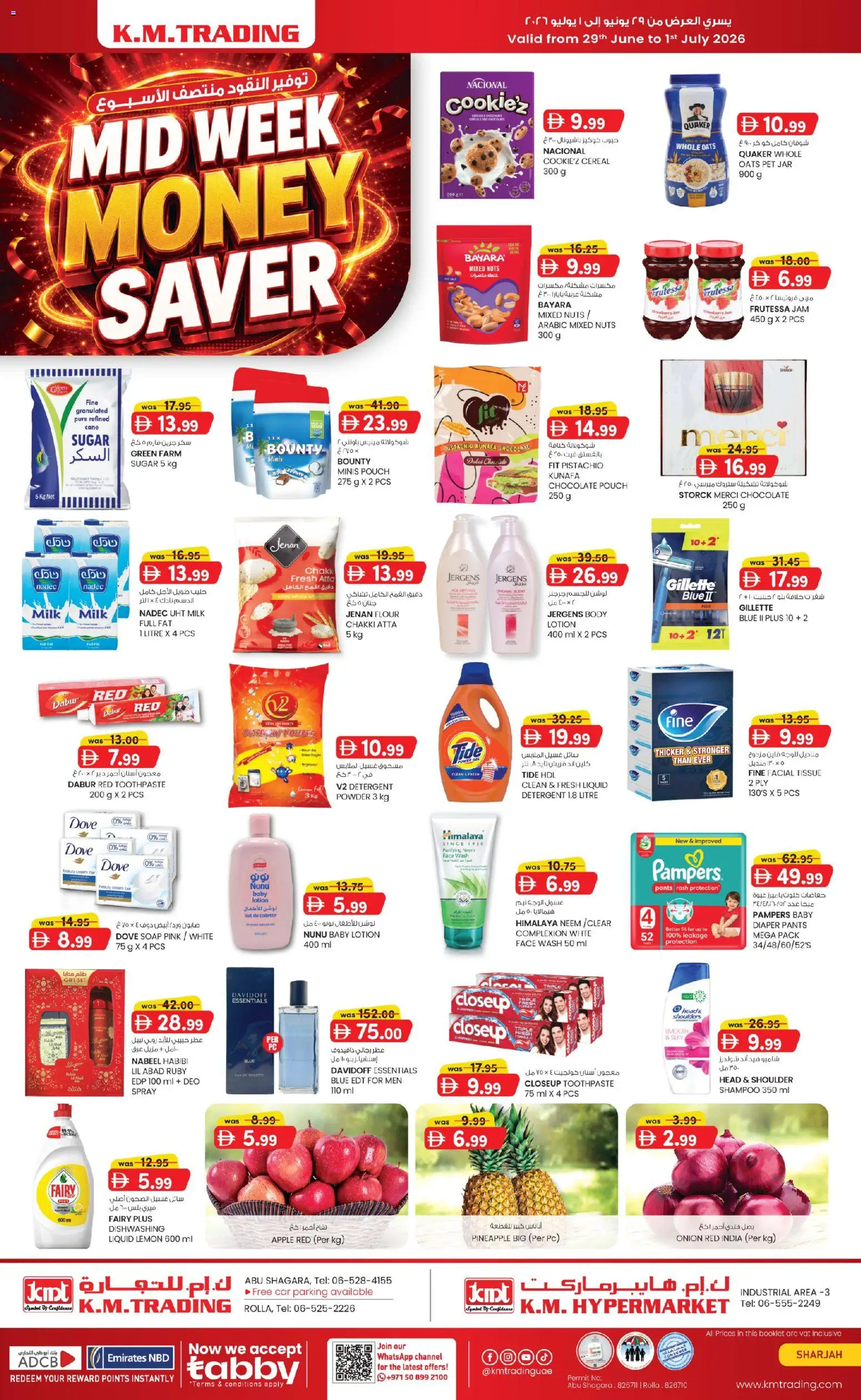 Preview of the catalogue KM Trading catalogue mid week money saver of store KM Trading valid from 29 Jun, 2026