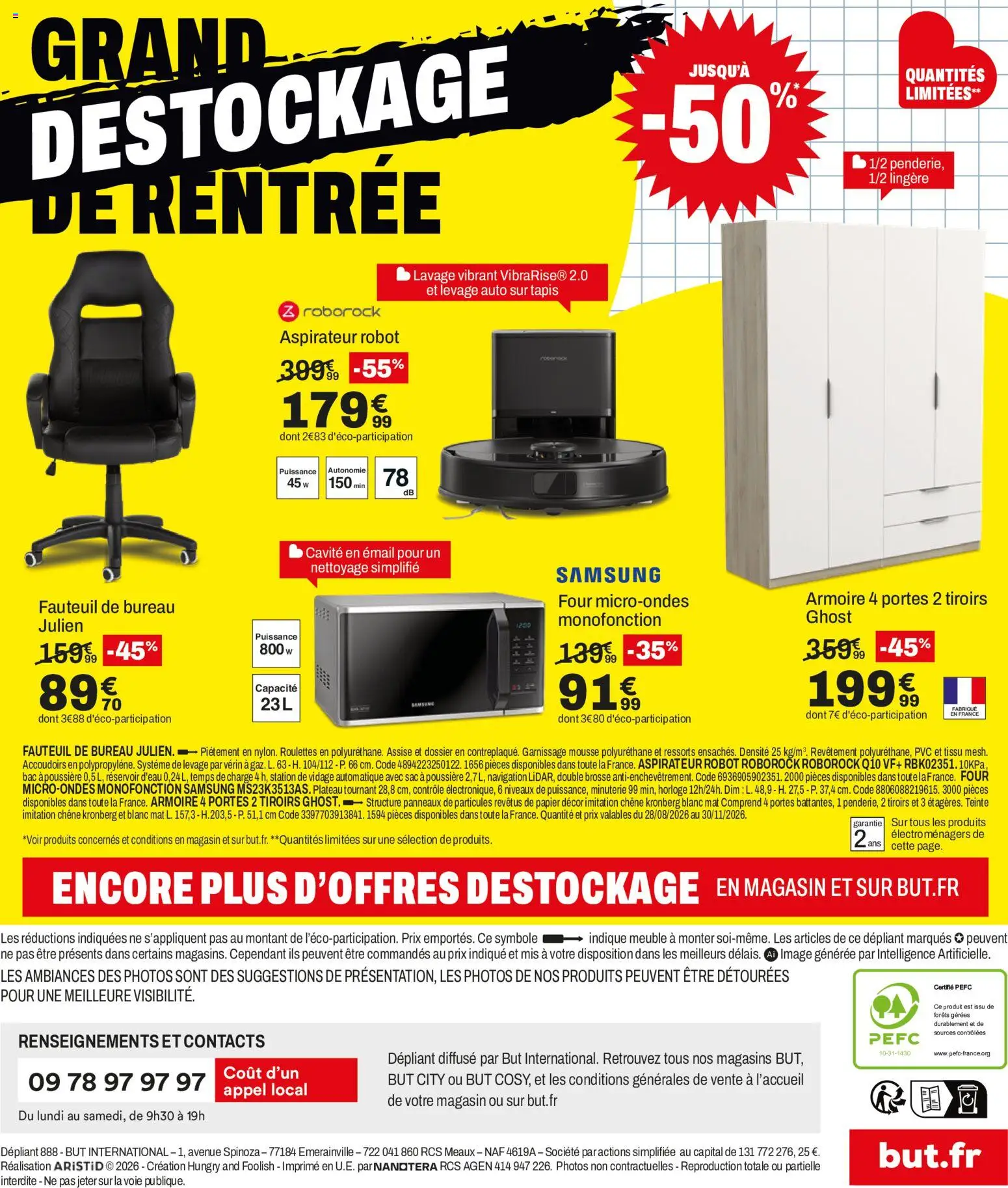Prévisualisation de But catalogue du magasin But formulaire valide 28/08/2026 - Fauteuil, Aspirateur robot, Meuble, Tapis, Mousse, Brosse, Navigation, Réservoir d'eau