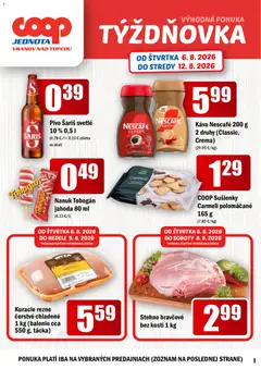 Náhľad COOP Jednota letáku platného od 06.08.2026