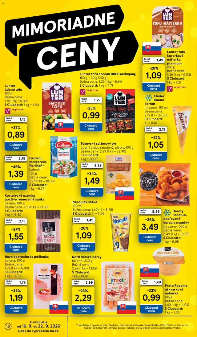 Nový Tesco leták od 16.09.