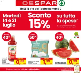 Anteprima dell'opuscolo Despar volantino Trieste dal negozio Despar valido da 09/07/2026