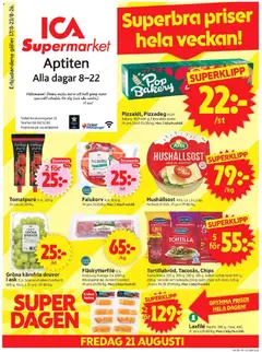 Förhandsgranska reklamblad ICA Supermarket erbjudanden från butik ICA Supermarket gäller från 17/08/2026