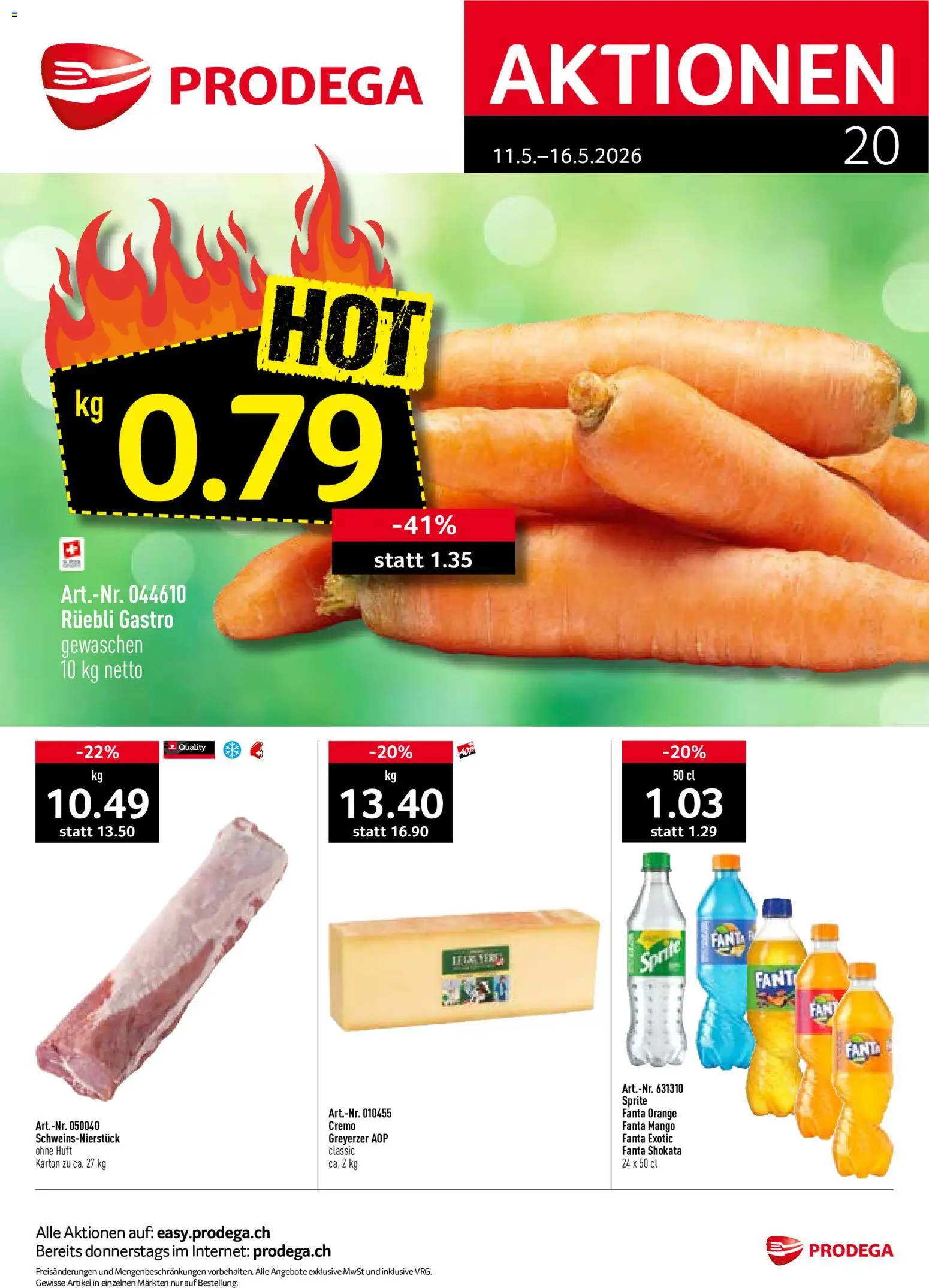 Vorschau des Merkblatts Prodega aktionen vom Shop Prodega gültig von 11.05.2026 bis 16.05.2026 - Mango, Fanta, Sprite