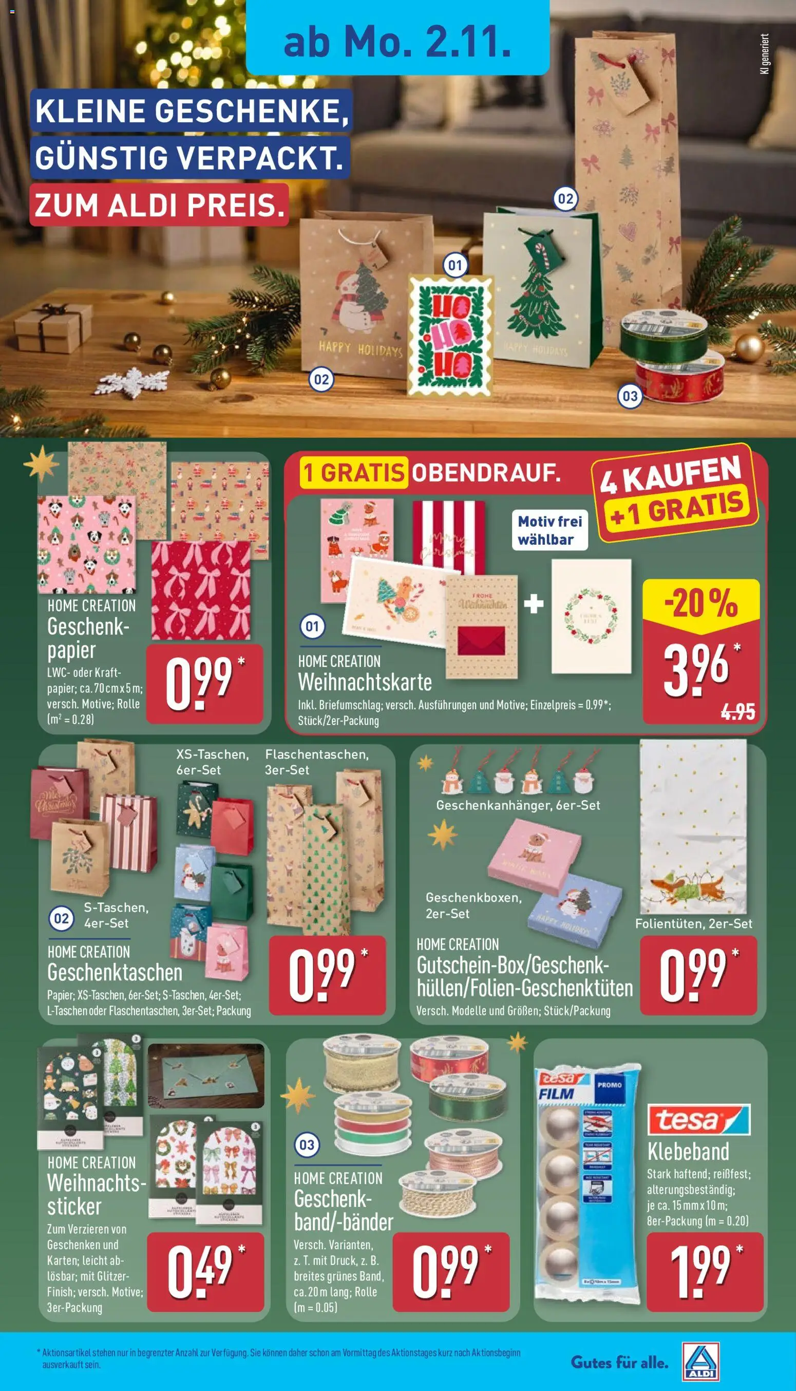 Vorschau von dem Prospekt des Geschäftes Aldi, gültig ab dem 02.11.2026 - Home creation