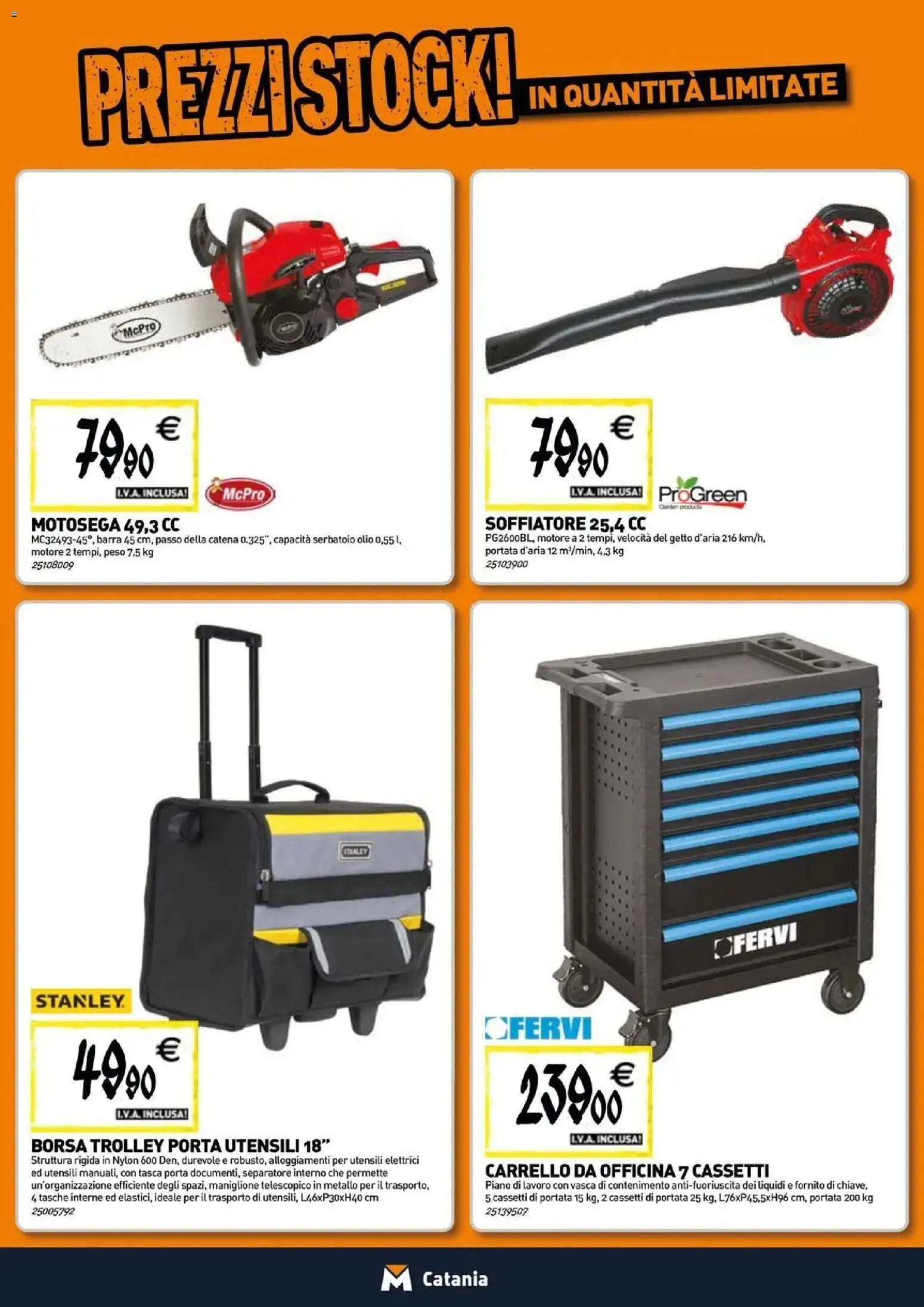 Anteprima dell'opuscolo TECNOMAT catalogo Misterbianco dal negozio TECNOMAT valido da 29/10/2026 - Borsa, Olio, Porta, Motosega, Trolley, Carrello, Tasche
