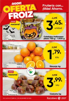 Vista previa del folleto de la tienda Froiz válido desde el 26/10/2026 