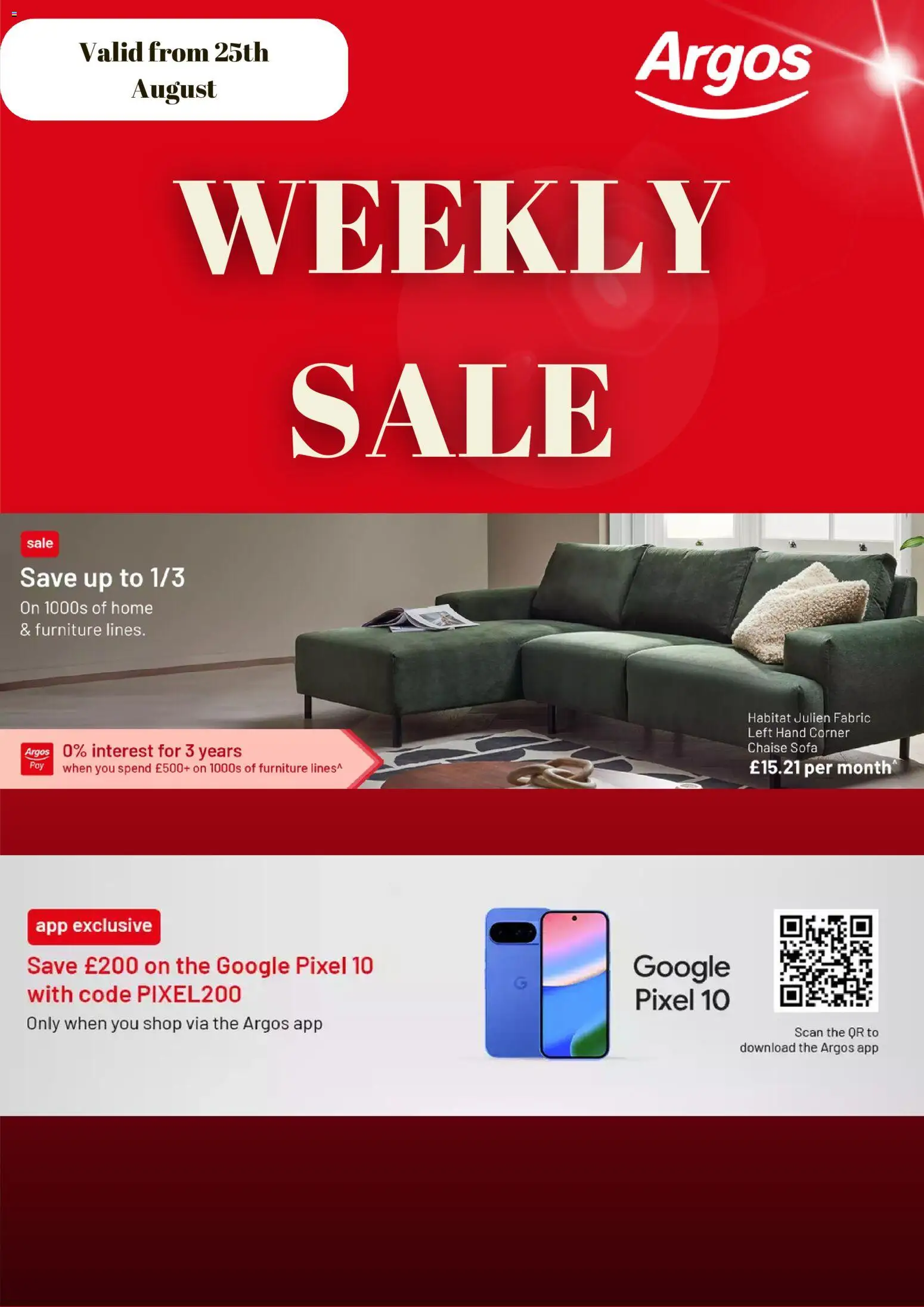 Preview of Argos Argos catalogue valid from 25/08/2026 - Sofa