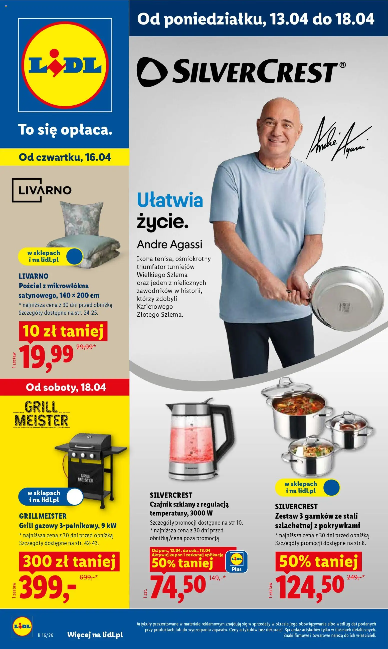 Pogląd gazetki "Lidl Katalog" ze sklepu Lidl ważnej od 13.04.2026 - Grill gazowy, Grill, Czajnik, Pościel, Czajnik szklany