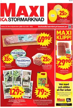 Förhandsgranska reklamblad ICA Maxi erbjudanden från butik ICA Maxi gäller från 11/05/2026