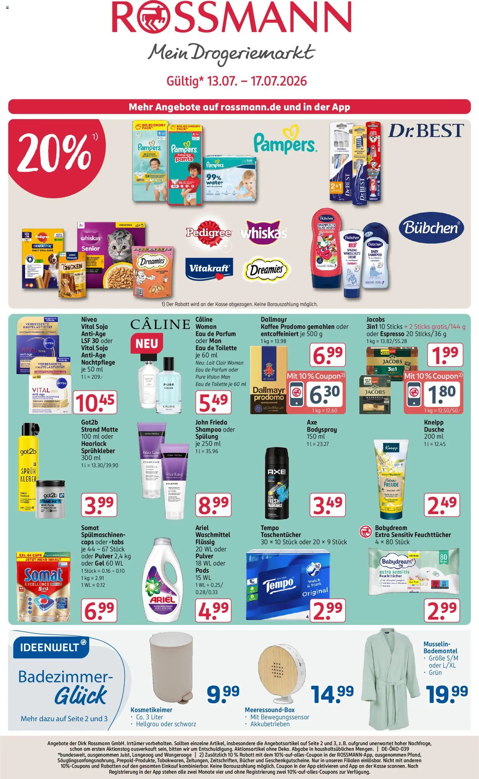 Vorschau von dem Prospekt des Geschäftes Rossmann, gültig ab dem 13.07.2026