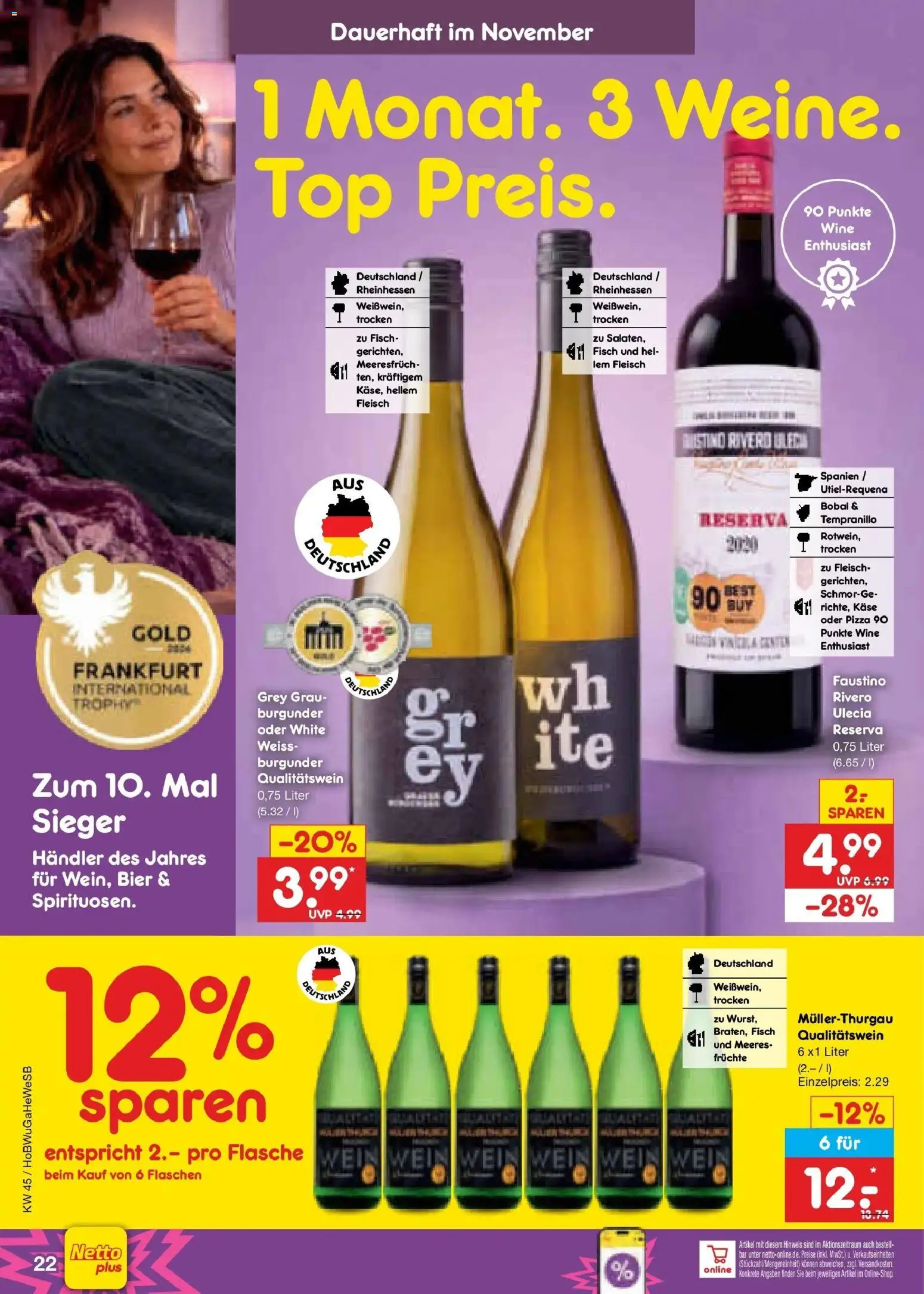 Vorschau von dem Prospekt des Geschäftes Netto Marken-Discount, gültig ab dem 02.11.2026 - Pizza, Käse, Bier, Fisch, Wein, Top, Fleisch