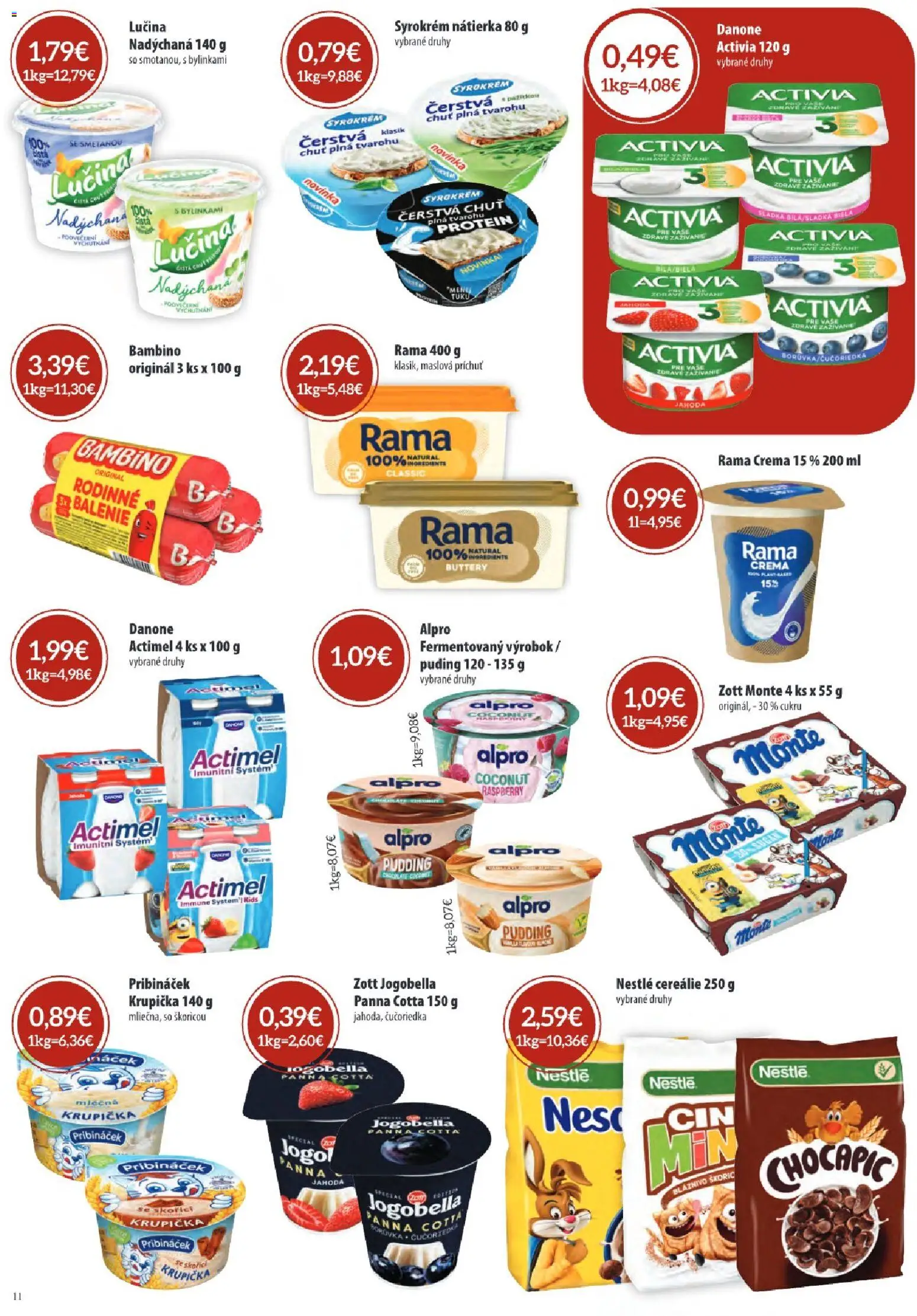 Náhľad KARMEN CBA letáku platného od 01.10.2026 - Protein, Puding, Actimel, Alpro, Nátierka, Rama, Chocapic, Cereálie