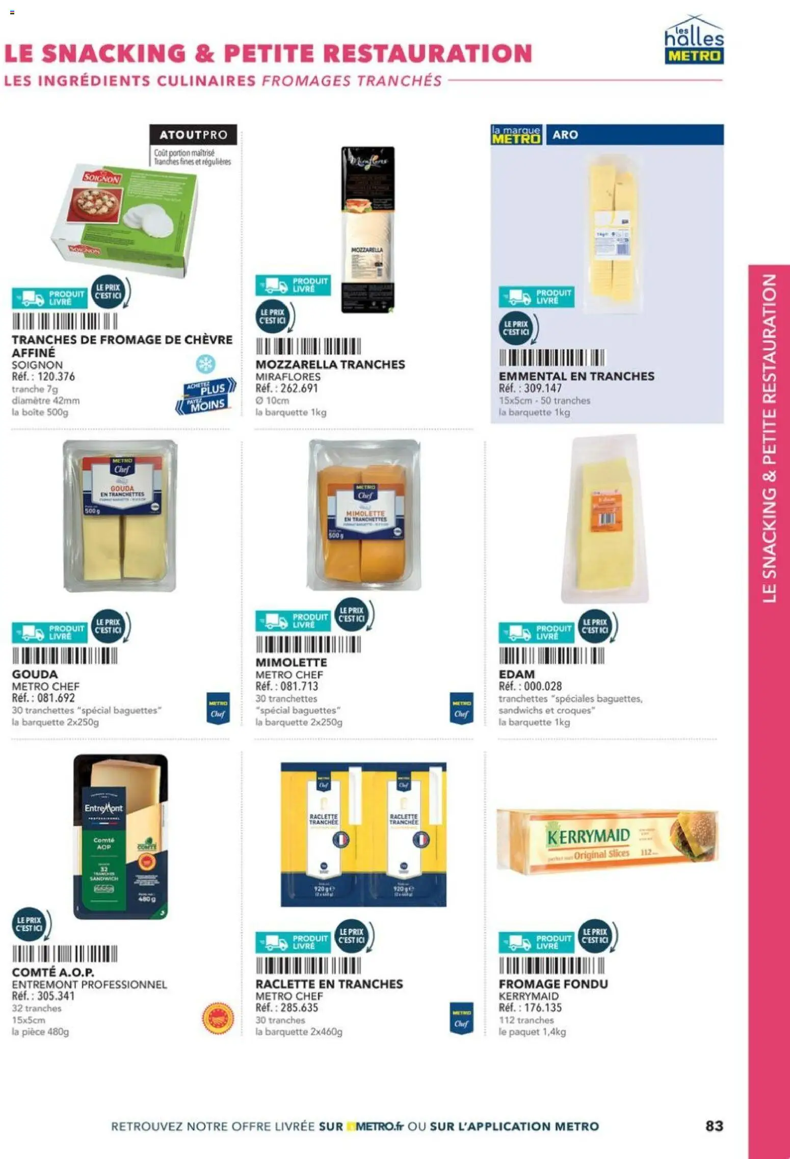 Prévisualisation de Boulangers Pâtissiers du magasin METRO formulaire valide 30/04/2026 - Sandwich, Fromage, Livre, Emmental, Gouda, Fromage de chèvre, Ingrédients, Fromage fondu