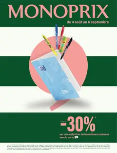 Prévisualisation de Monoprix - Guide de rentree du magasin Monoprix formulaire valide 04/08/2026