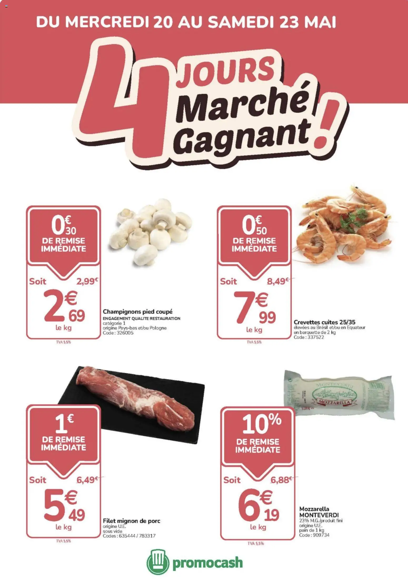 Prévisualisation de Promocash 4 jours marché gagnant du magasin Promocash formulaire valide 20/05/2026