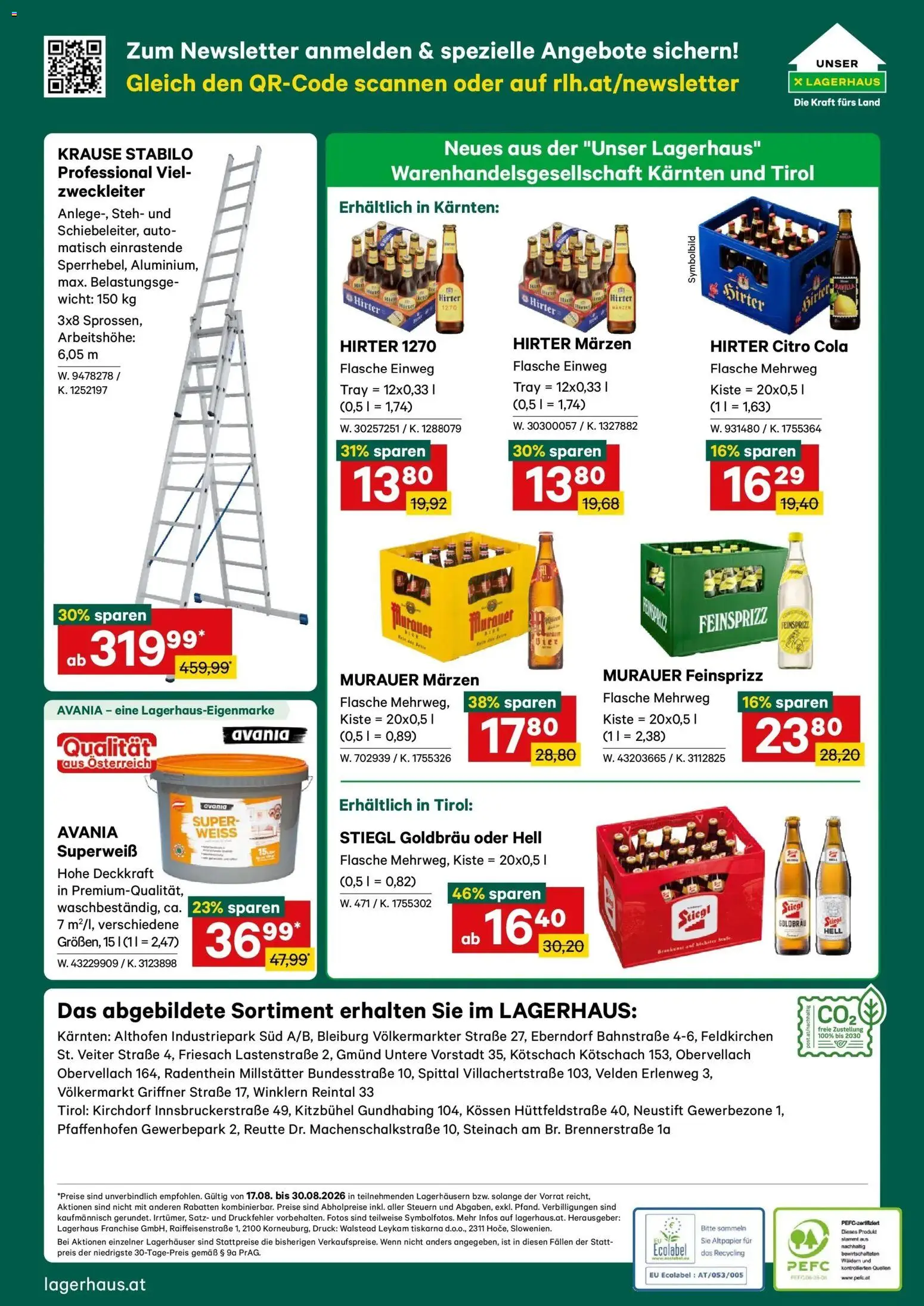 Vorschau der Angebote: Lagerhaus Lagerhaus Wochen Angebote gültig ab 17.08.2026